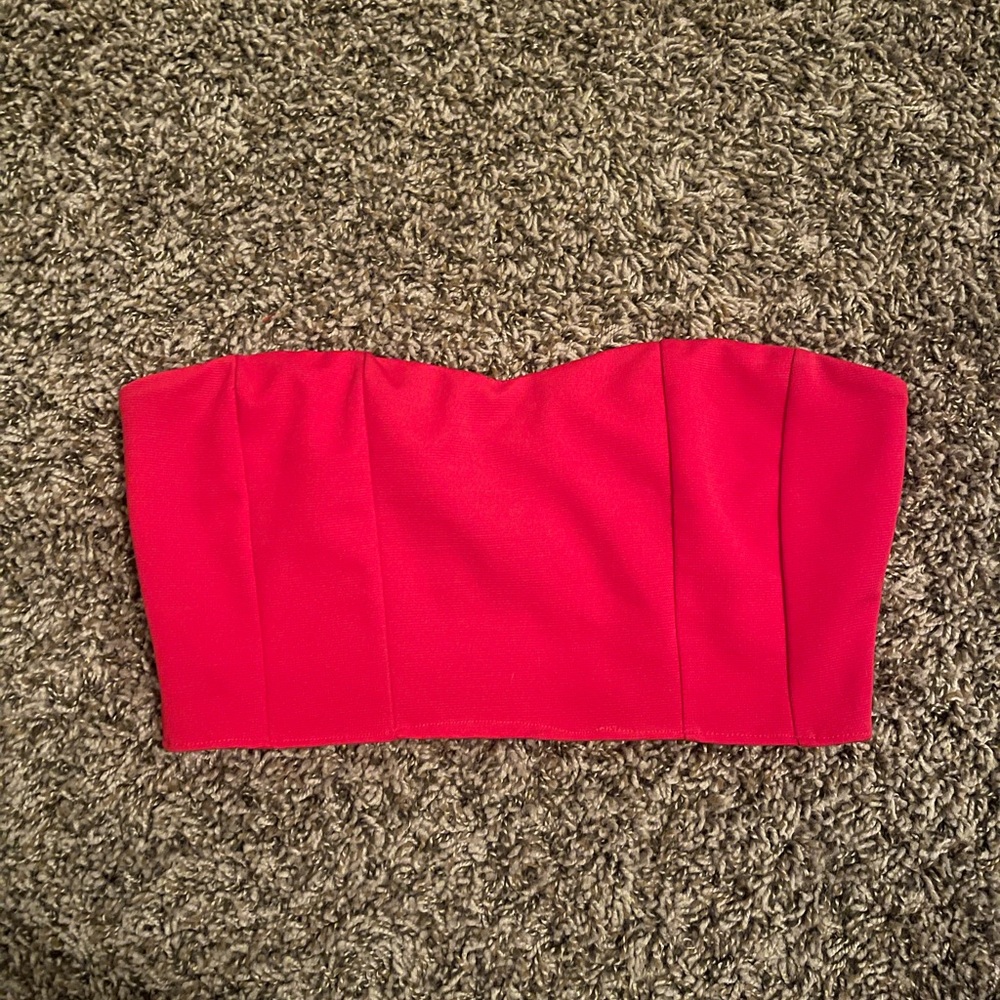 Wet Seal Red Strapless Top